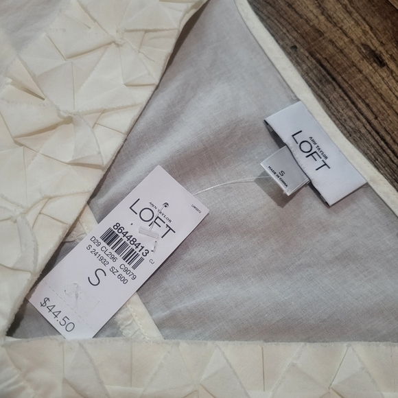 Loft Ann Taylor Women's White Sleeveless 100% Cotton Camisole Blouse Size Small - Picture 3 of 7